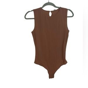 Parade Tan Mesh Thong Bodysuit Women’s Size Small